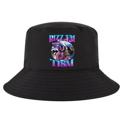 Autism Funny Rizz Em With The Tism Meme Autistic Opossum Cool Comfort Performance Bucket Hat