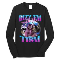 Autism Funny Rizz Em With The Tism Meme Autistic Opossum Long Sleeve Shirt