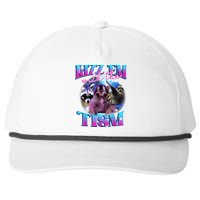 Autism Funny Rizz Em With The Tism Meme Autistic Opossum Snapback Five-Panel Rope Hat