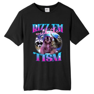 Autism Funny Rizz Em With The Tism Meme Autistic Opossum Tall Fusion ChromaSoft Performance T-Shirt