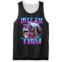 Autism Funny Rizz Em With The Tism Meme Autistic Opossum Mesh Reversible Basketball Jersey Tank