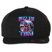 Autism Funny Rizz Em With The Tism Meme Autistic Opossum Wool Snapback Cap