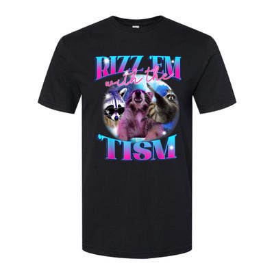 Autism Funny Rizz Em With The Tism Meme Autistic Opossum Softstyle CVC T-Shirt