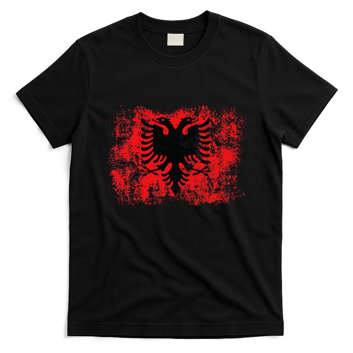 Albanian Flag Retro Proud Albanian Patriot Albania T-Shirt
