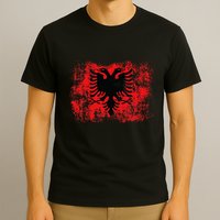 Albanian Flag Retro Proud Albanian Patriot Albania T-Shirt