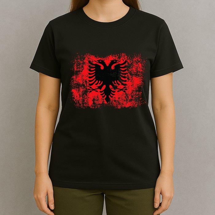 Albanian Flag Retro Proud Albanian Patriot Albania T-Shirt