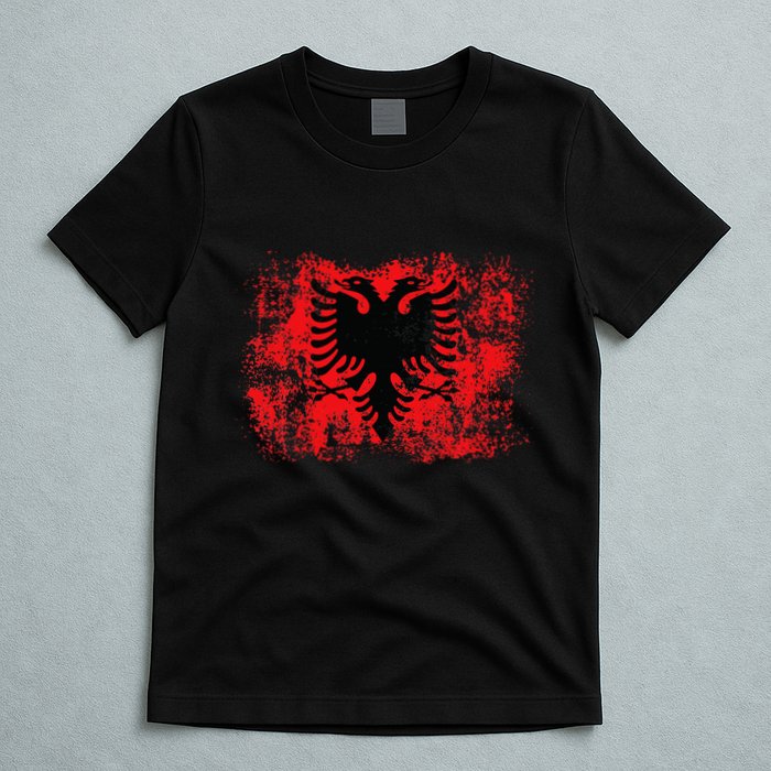 Albanian Flag Retro Proud Albanian Patriot Albania T-Shirt