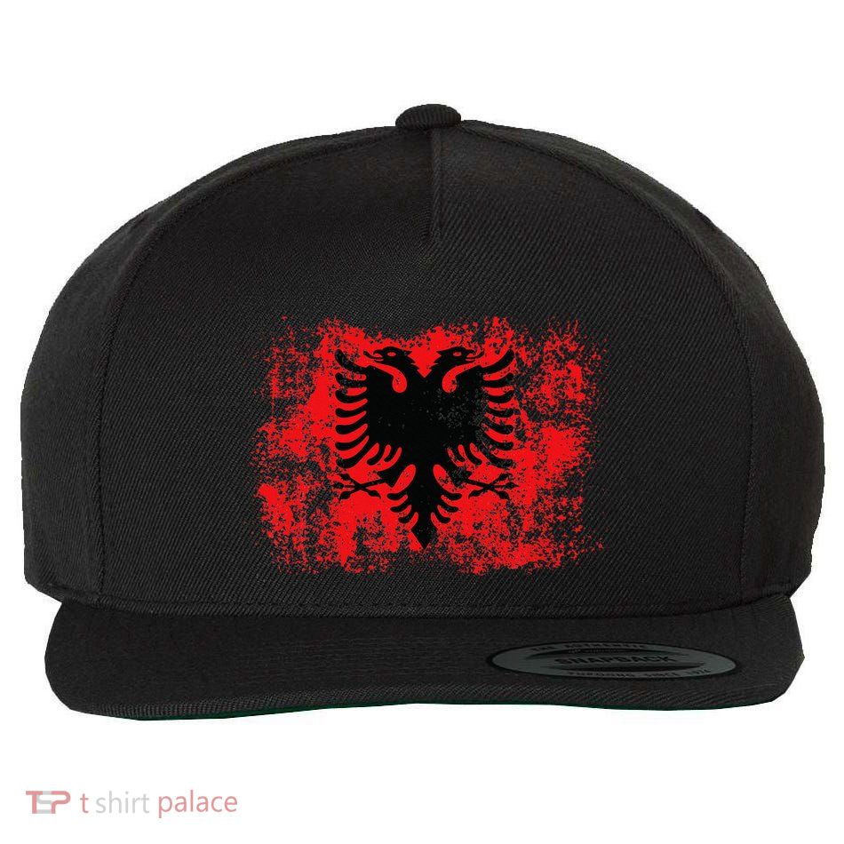 Albanian Flag Retro Proud Albanian Patriot Albania Wool Snapback Cap