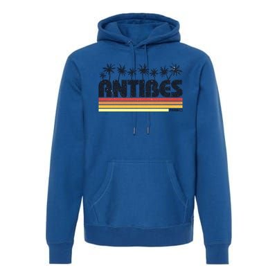 Antibes France Retro Tourism Gift Premium Hoodie