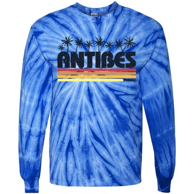 Antibes France Retro Tourism Gift Tie-Dye Long Sleeve Shirt