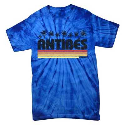 Antibes France Retro Tourism Gift Tie-Dye T-Shirt