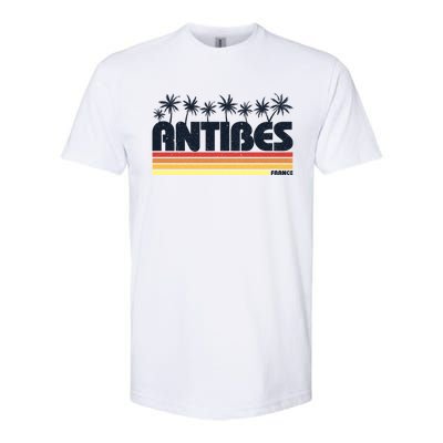 Antibes France Retro Tourism Gift Softstyle® CVC T-Shirt