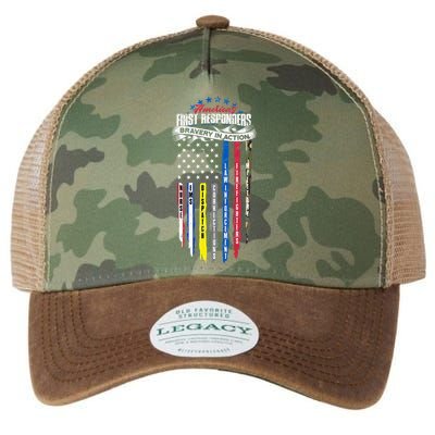 Americas First Responder Bravery In Action Nurse EMS Legacy Tie Dye Trucker Hat