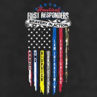 Americas First Responder Bravery In Action Nurse EMS Cool Comfort Performance Bucket Hat