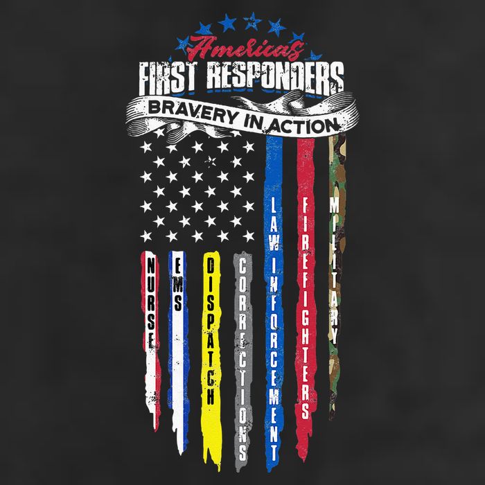 Americas First Responder Bravery In Action Nurse EMS Cool Comfort Performance Bucket Hat