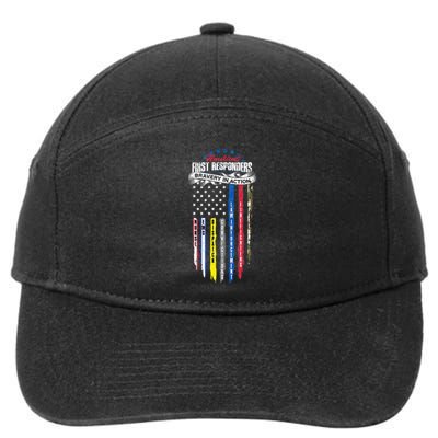 Americas First Responder Bravery In Action Nurse EMS 7-Panel Snapback Hat
