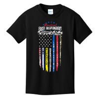 Americas First Responder Bravery In Action Nurse EMS Kids T-Shirt