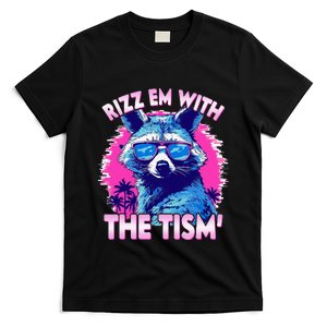 Autism Funny Rizz Em With The Tism Meme Autistic Opossum T-Shirt