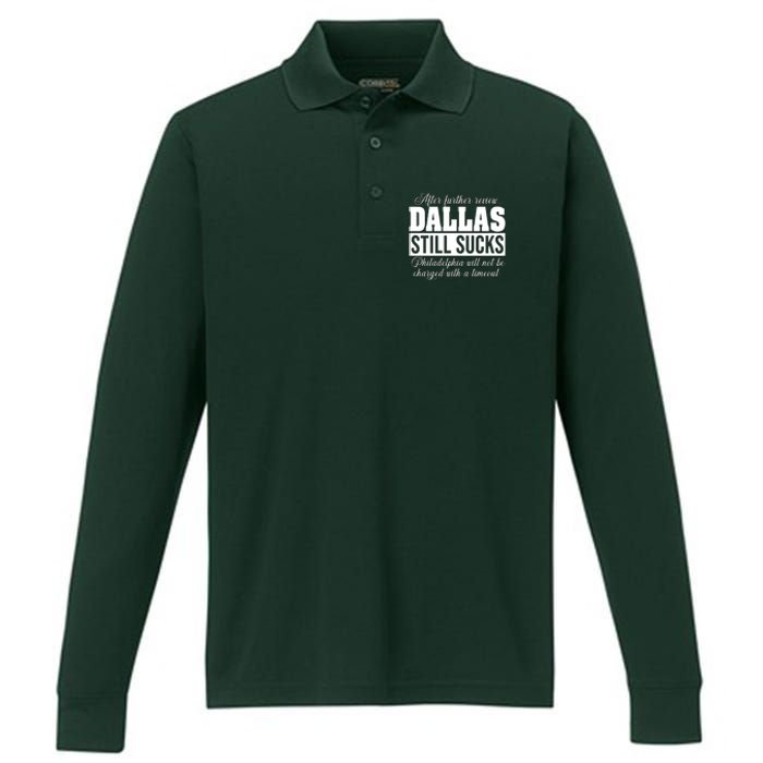 After Further Review Dallas Still Sucks Philadelphia Football Performance Long Sleeve Polo