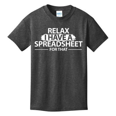 Accountant Funny Relax Spreadsheet Accounting Gift Kids T-Shirt