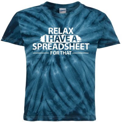 Accountant Funny Relax Spreadsheet Accounting Gift Kids Tie-Dye T-Shirt