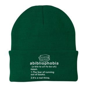 Abibliophobia Funny Reading Bookworm Book Lovers Reader Knit Cap Winter Beanie