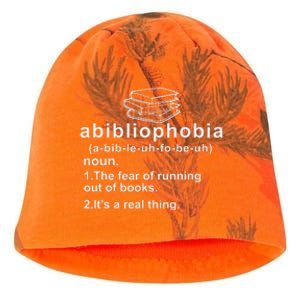 Abibliophobia Funny Reading Bookworm Book Lovers Reader Kati - Camo Knit Beanie