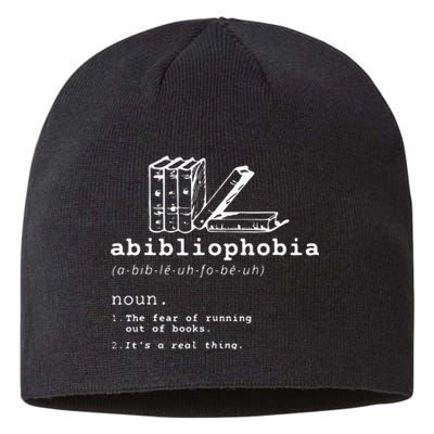 Abibliophobia Funny Reading Bookworm Reader Gift Sustainable Beanie