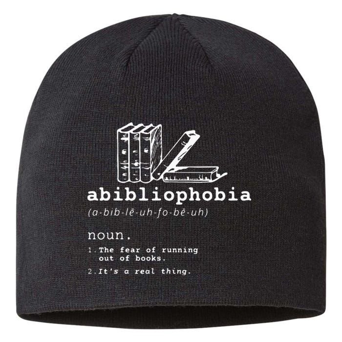 Abibliophobia Funny Reading Bookworm Reader Gift Sustainable Beanie