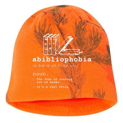 Abibliophobia Funny Reading Bookworm Reader Gift Kati - Camo Knit Beanie