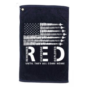 American Flag Red Friday Remember Everyone Deployed Military Platinum Collection Golf Towel