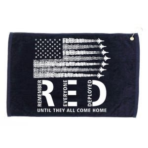 American Flag Red Friday Remember Everyone Deployed Military Grommeted Golf Towel