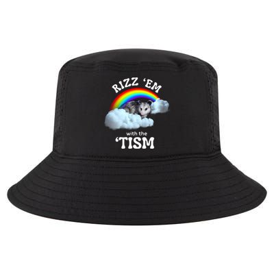Autism Funny Rizz Em With The Tism Meme Autistic Opossum Cool Comfort Performance Bucket Hat