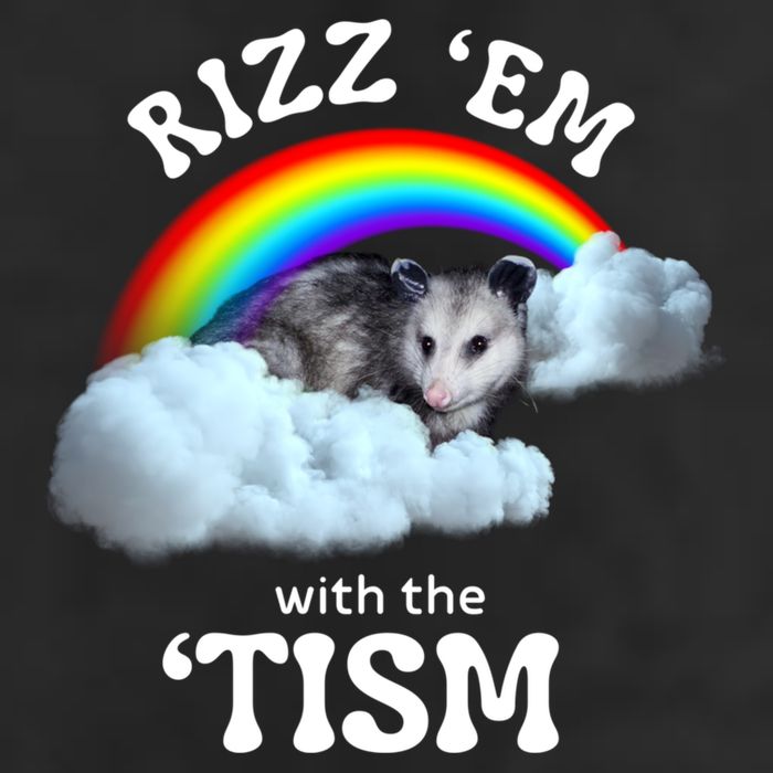 Autism Funny Rizz Em With The Tism Meme Autistic Opossum Cool Comfort Performance Bucket Hat