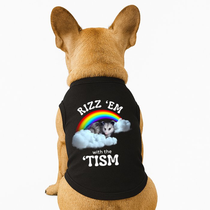 Autism Funny Rizz Em With The Tism Meme Autistic Opossum Doggie Tank