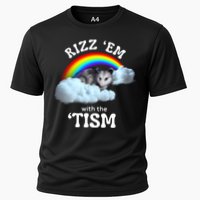 Autism Funny Rizz Em With The Tism Meme Autistic Opossum Performance Shirt