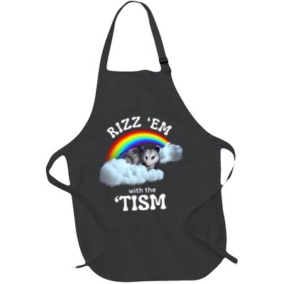 Autism Funny Rizz Em With The Tism Meme Autistic Opossum Apron
