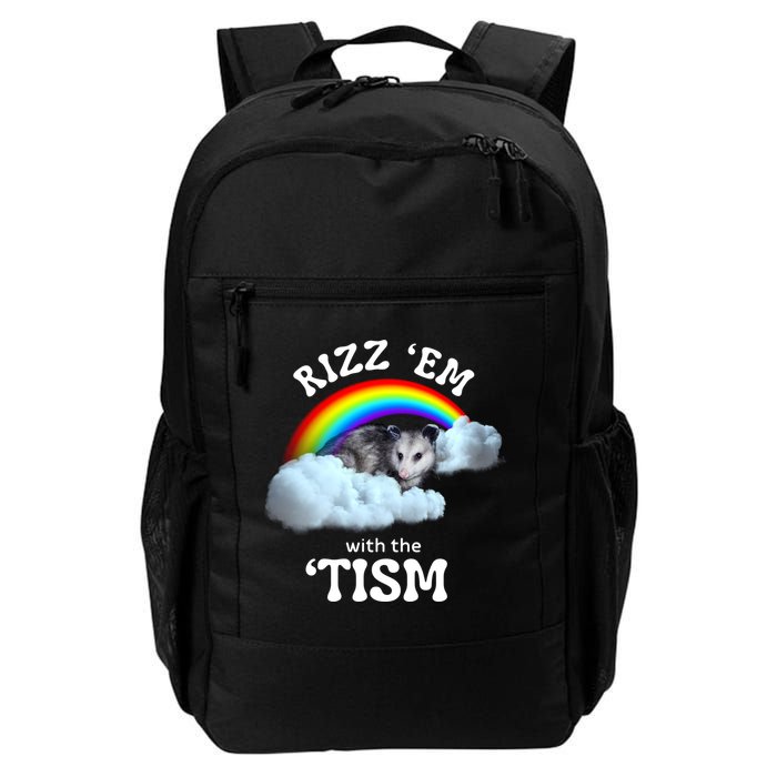 Autism Funny Rizz Em With The Tism Meme Autistic Opossum Backpack