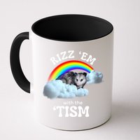 Autism Funny Rizz Em With The Tism Meme Autistic Opossum Mug