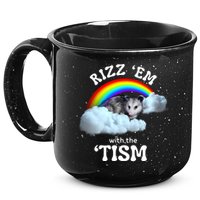 Autism Funny Rizz Em With The Tism Meme Autistic Opossum 15oz Campfire Ceramic Mug