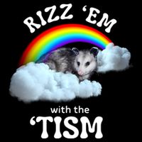 Autism Funny Rizz Em With The Tism Meme Autistic Opossum Drawstring Bag