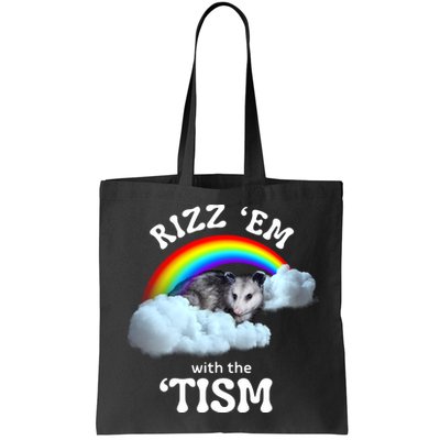 Autism Funny Rizz Em With The Tism Meme Autistic Opossum Bag