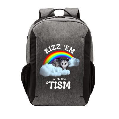 Autism Funny Rizz Em With The Tism Meme Autistic Opossum Vector Backpack