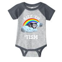 Autism Funny Rizz Em With The Tism Meme Autistic Opossum Infant Baby Jersey Bodysuit