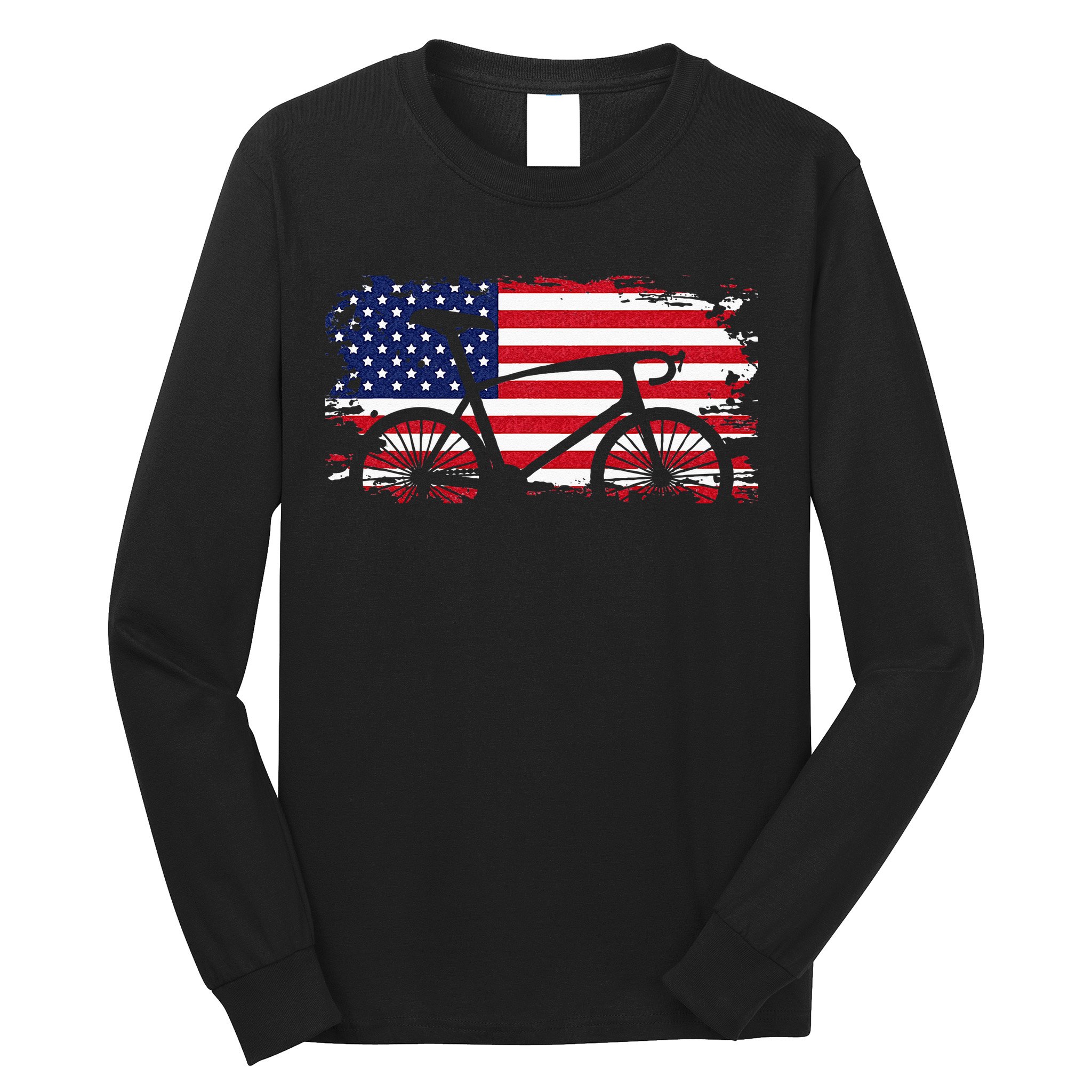 American Flag Road Biking Cycling Apparel Bicycle Cycling Long Sleeve Shirt
