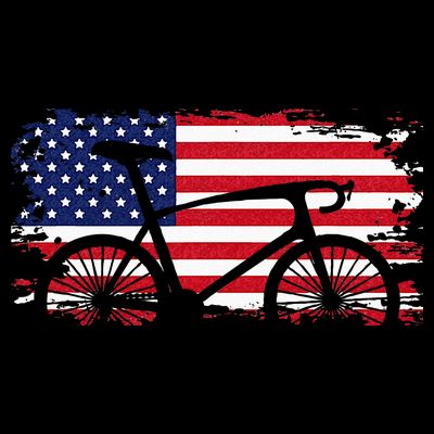 American Flag Road Biking Cycling Apparel Bicycle Cycling T-Shirt