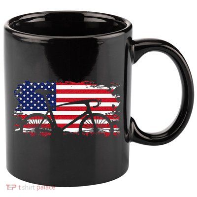 American Flag Road Biking Cycling Apparel Bicycle Cycling 11oz C Handle Ceramic Mug