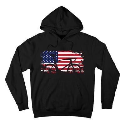 American Flag Road Biking Cycling Apparel Bicycle Cycling Tall Hoodie