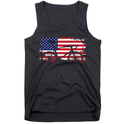 American Flag Road Biking Cycling Apparel Bicycle Cycling Tank Top
