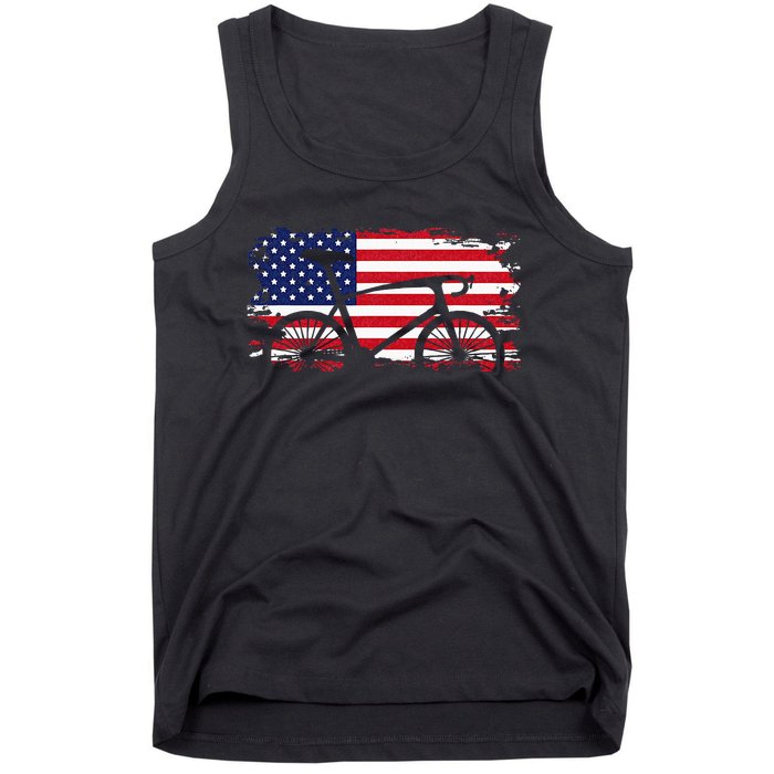 American Flag Road Biking Cycling Apparel Bicycle Cycling Tank Top